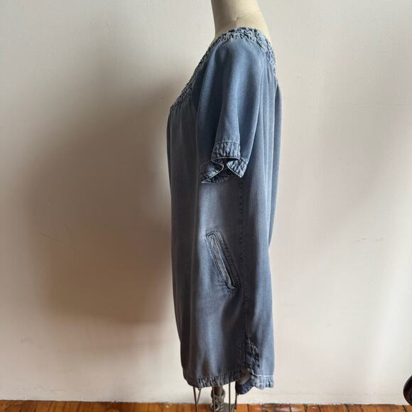 ALL SAINTS Denim Chambray Adela Mini Dress - Picture 6 of 14